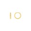 14K Yellow Gold 12.35 X 2 mm Square Wire Huggie Earrings