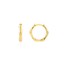 14K Yellow Gold 12.50 mm Bamboo Pentagon Hoops