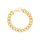 14K Yellow Gold 12.7 mm Curb Chain w/ Lobster Clasp - 9 in.