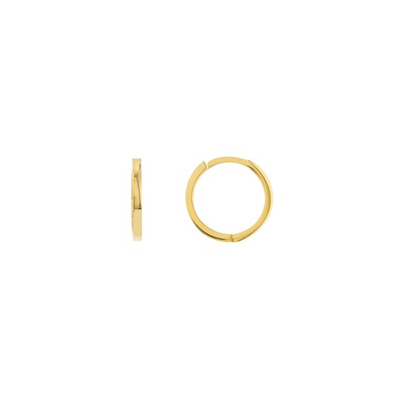 14K Yellow Gold 14.25 mm Square Wire Huggie Earrings