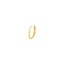 14K Yellow Gold 14.25 mm Square Wire Huggie Earrings