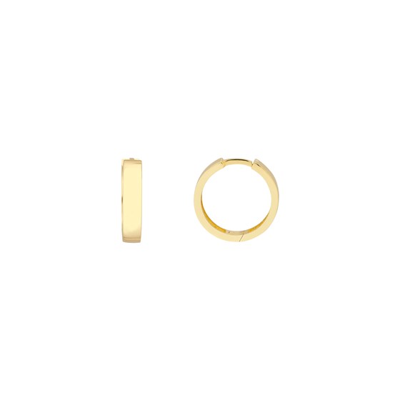 14K Yellow Gold 15.50 x 3.45 mm Round Hoop Earring 14K Yellow Gold 15.50 x 3.45 mm Round Hoop Earring