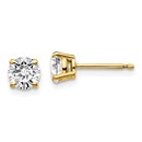 14k Yellow Gold 1ct Lab Grown Diamond 4-Prong Earring