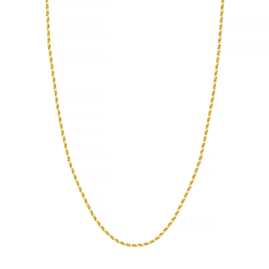 14K Yellow Gold 2.15 mm Rope Chain w/ Lobster Clasp - 16 in.
