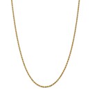 14k Yellow Gold 2.25 mm Diamond Cut Rope Chain - 36 in.