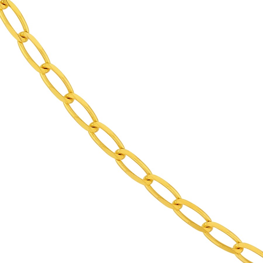14K Yellow Gold 2.25 mm Long Link Curb - 18in.