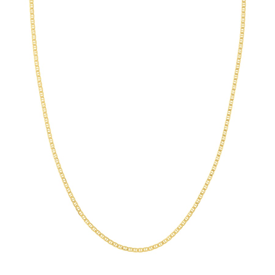 14K Yellow Gold 2.25 mm Mariner Chain w/ Lobster Clasp - 18 in.