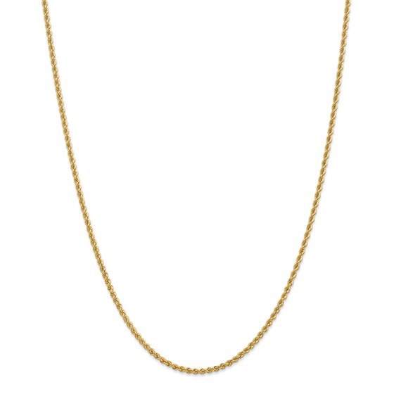 14k Yellow Gold 2.25 mm Regular Rope Chain - 26 in. 14k Yellow Gold 2.25 mm Regular Rope Chain - 26 in.