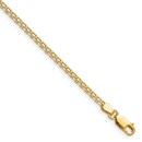 14K Yellow Gold 2.2mm Lightweight Flat Bismark Chain - 7 in.