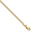 14K Yellow Gold 2.2mm Lightweight Flat Bismark Chain - 7 in.