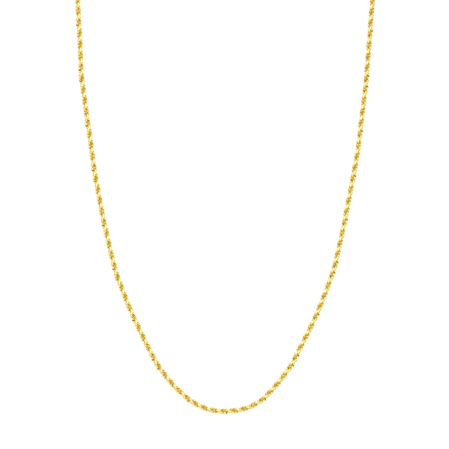 14K Yellow Gold 2.3 mm Rope Chain w/ Lobster Clasp - 24 in.