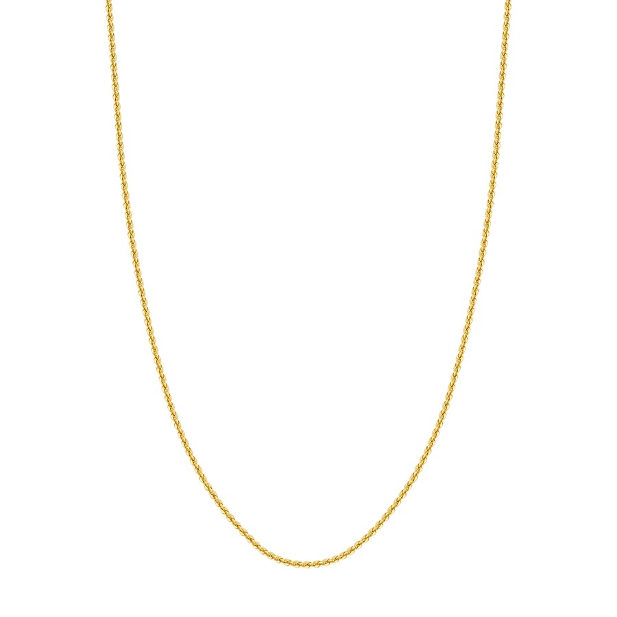 14K Yellow Gold 2.3 mm Rope Chain with Lobster Clasp -24 in.