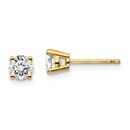 14k Yellow Gold 2/3ct Lab Grown Diamond 4-Prong Earring