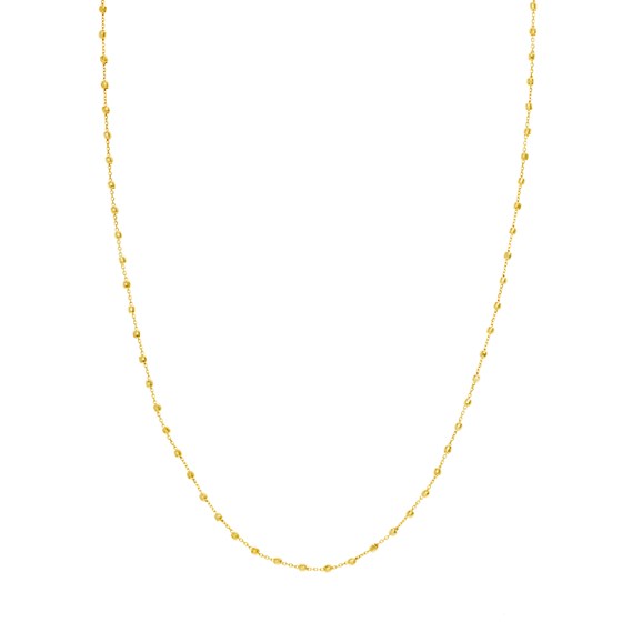 14K Yellow Gold 2.5 mm Bead Chain w/ Lobster Clasp - 18 in.
