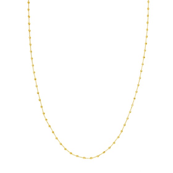 14K Yellow Gold 2.5 mm Bead Chain w/ Lobster Clasp - 18 in. 14K Yellow Gold 2.5 mm Bead Chain w/ Lobster Clasp - 18 in.