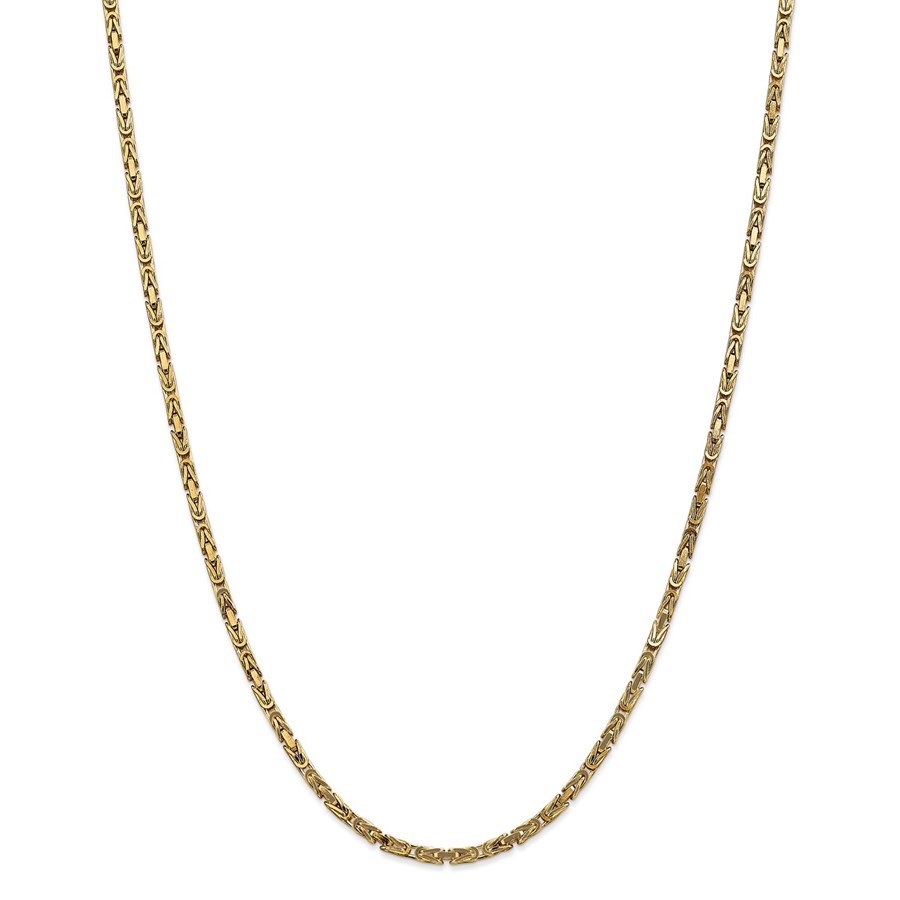 14k Yellow Gold 2.5 mm Byzantine Chain - 22 in.
