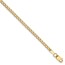 14k Yellow Gold 2.5 mm Semi-Solid Curb Link Chain - 9 in.