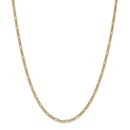14k Yellow Gold 2.5 mm Semi-Solid Figaro Chain - 22 in.