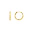 14K Yellow Gold 2.50 x 13 mm Ribbed Polished Hoops