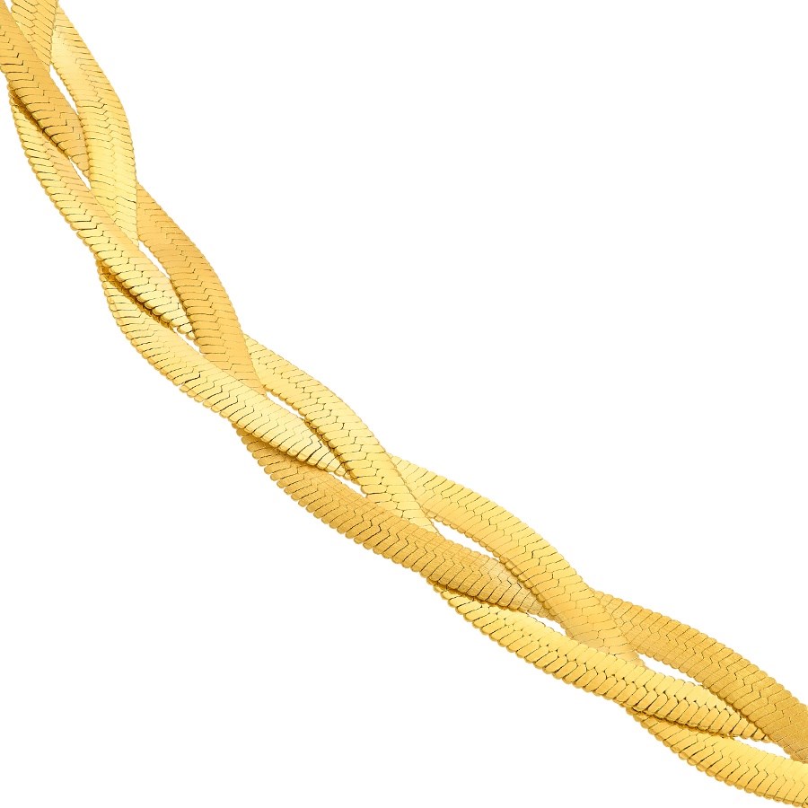 14K Yellow Gold 2.55 mm Braided Snake Chain - 18in.