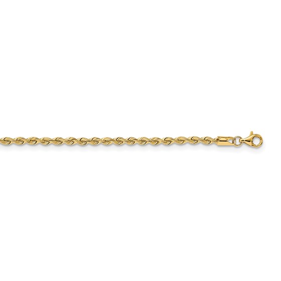 14k Yellow Gold 2.65 mm Silky Rope Chain - 18 in. 14k Yellow Gold 2.65 mm Silky Rope Chain - 18 in.