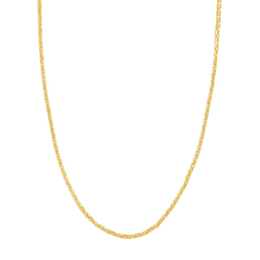 14K Yellow Gold 2.7 mm Byzantine Chain w/ Lobster Clasp - 24 in.
