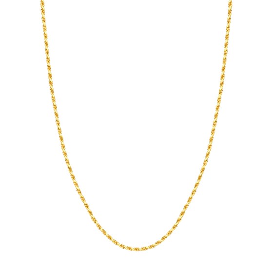 14K Yellow Gold 2.7 mm Rope Chain w/ Lobster Clasp - 20 in. 14K Yellow Gold 2.7 mm Rope Chain w/ Lobster Clasp - 20 in.