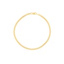 14K Yellow Gold 2.7 mm Solid Round Box Chain Bracelet - 7.25 in.