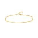 14K Yellow Gold 2.70mm Curb Link Chain Anklet - 10 in.