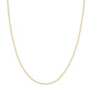 14K Yellow Gold 2 mm Bead Chain w/ Lobster Clasp - 24 in.