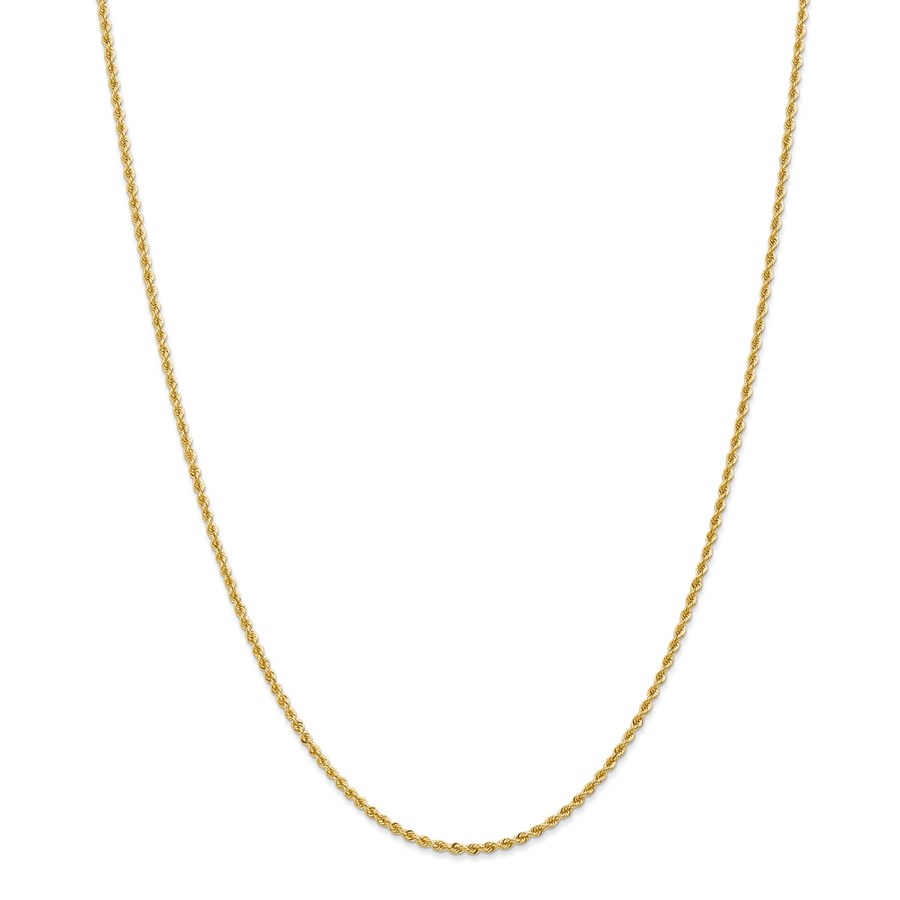 14k Yellow Gold 2 mm Regular Rope Chain - 28 in.