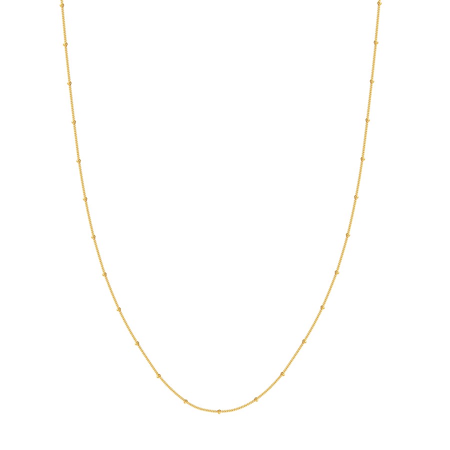 14K Yellow Gold 2 mm Saturn Chain w/ Lobster Clasp - 16 in.
