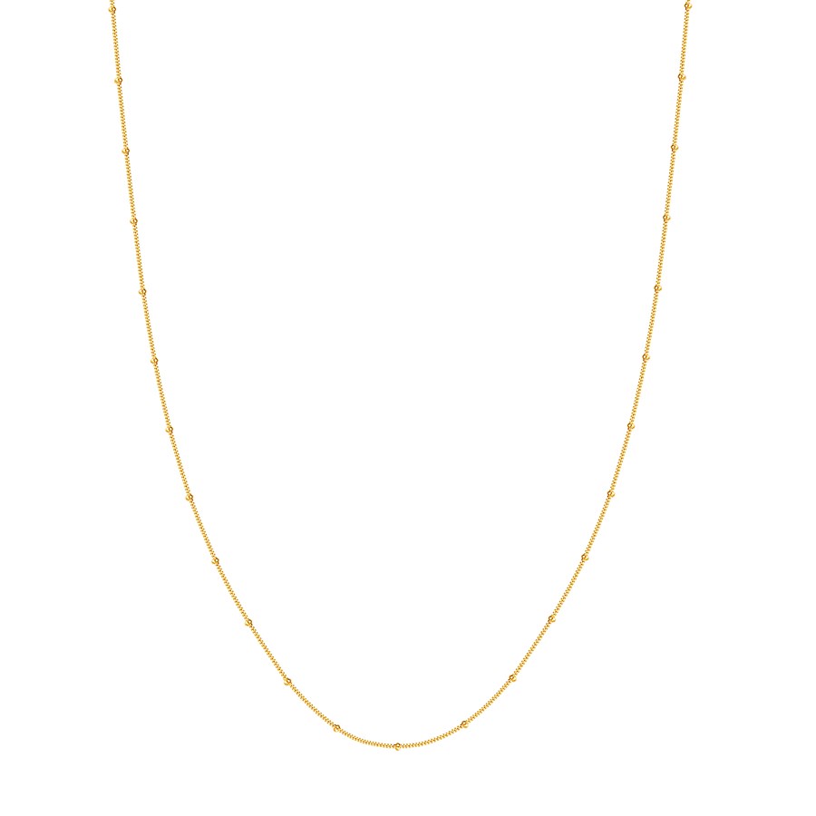 14K Yellow Gold 2 mm Saturn Chain w/ Lobster Clasp - 18 in.
