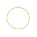 14K Yellow Gold 2 mm Serpentine Chain Bracelet - 7.5 in.