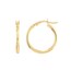 14K Yellow Gold 2 X 20 mm Round Tube Polished Hoops
