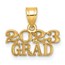 14K Yellow Gold 2023 GRAD Charm - 14 mm