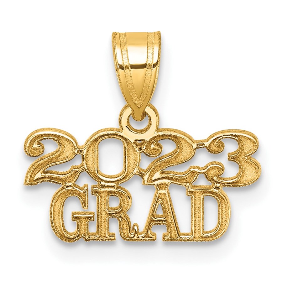 14K Yellow Gold 2023 GRAD Charm - 14 mm