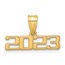 14K Yellow Gold 2023 Graduation Charm - 11.7 mm