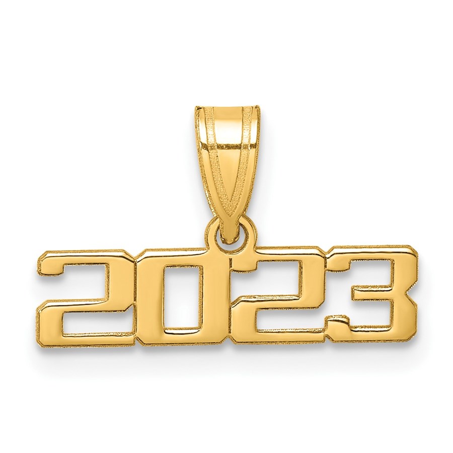 14K Yellow Gold 2023 Graduation Charm - 11.7 mm