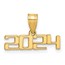 14K Yellow Gold 2024 Graduation Charm - 12 mm