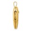 14K Yellow Gold 20mm Diamond Heart Locket - 25 mm