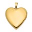 14K Yellow Gold 20mm Diamond Heart Locket - 25 mm