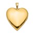 14K Yellow Gold 20mm Satin Diamond Heart Locket - 25 mm