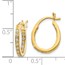 14k Yellow Gold .24ct Diamond In/Out Hoop Earrings - 15 mm