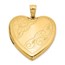 14K Yellow Gold 24mm Fancy Design Heart Locket - 30 mm
