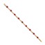 14k Yellow Gold .27ct Diamond and Ruby Bracelet - 7 in.