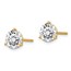 14k Yellow Gold 2ct Cert. Lab Grown Diamond 3-Prong Earring