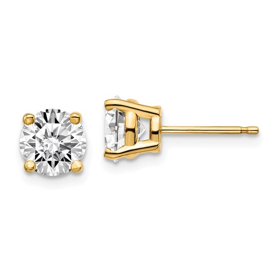14k Yellow Gold 2ct Cert Lab Grown Diamond 4-Prong Earring 14k Yellow Gold 2ct Cert Lab Grown Diamond 4-Prong Earring
