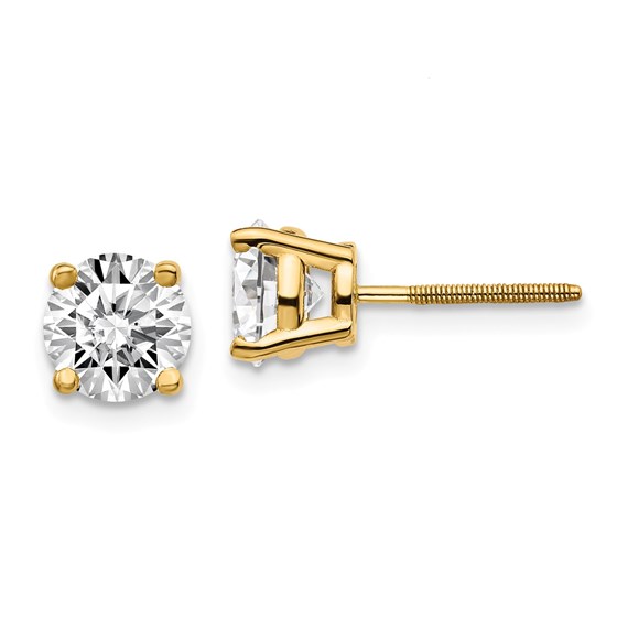 14k Yellow Gold 2ct Cert. Lab Grown Diamond Earring 14k Yellow Gold 2ct Cert. Lab Grown Diamond Earring