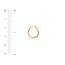 14K Yellow Gold 2X15mm Round Tube Polished Hoop Earring